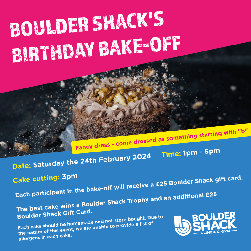 Photograph from the post: Boulder Shack’s Birthday Bake-Off: Celebrating 7 Years of Climbing Fun