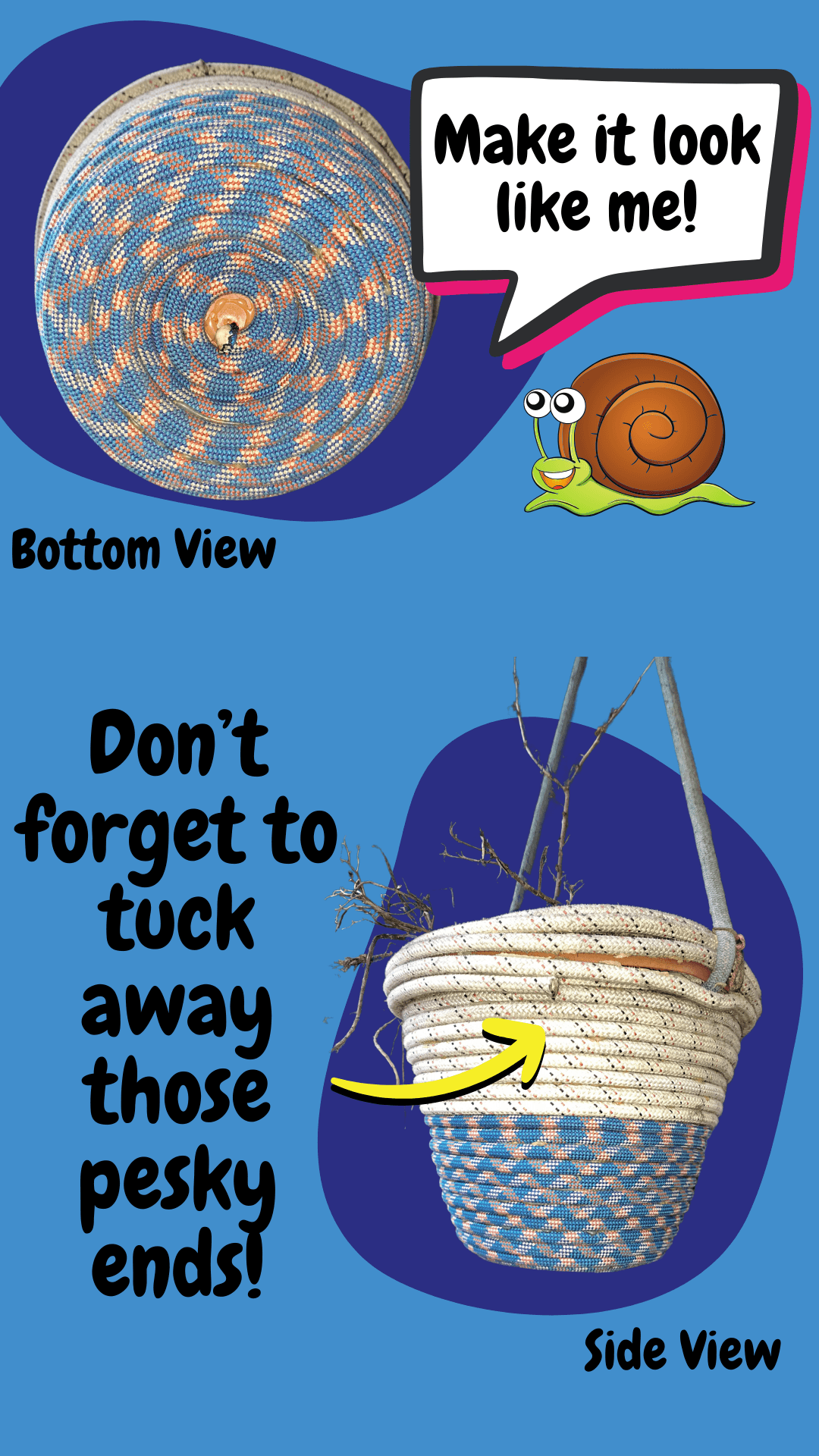 Photograph from the post: How To Make Old Rope Plant Pots