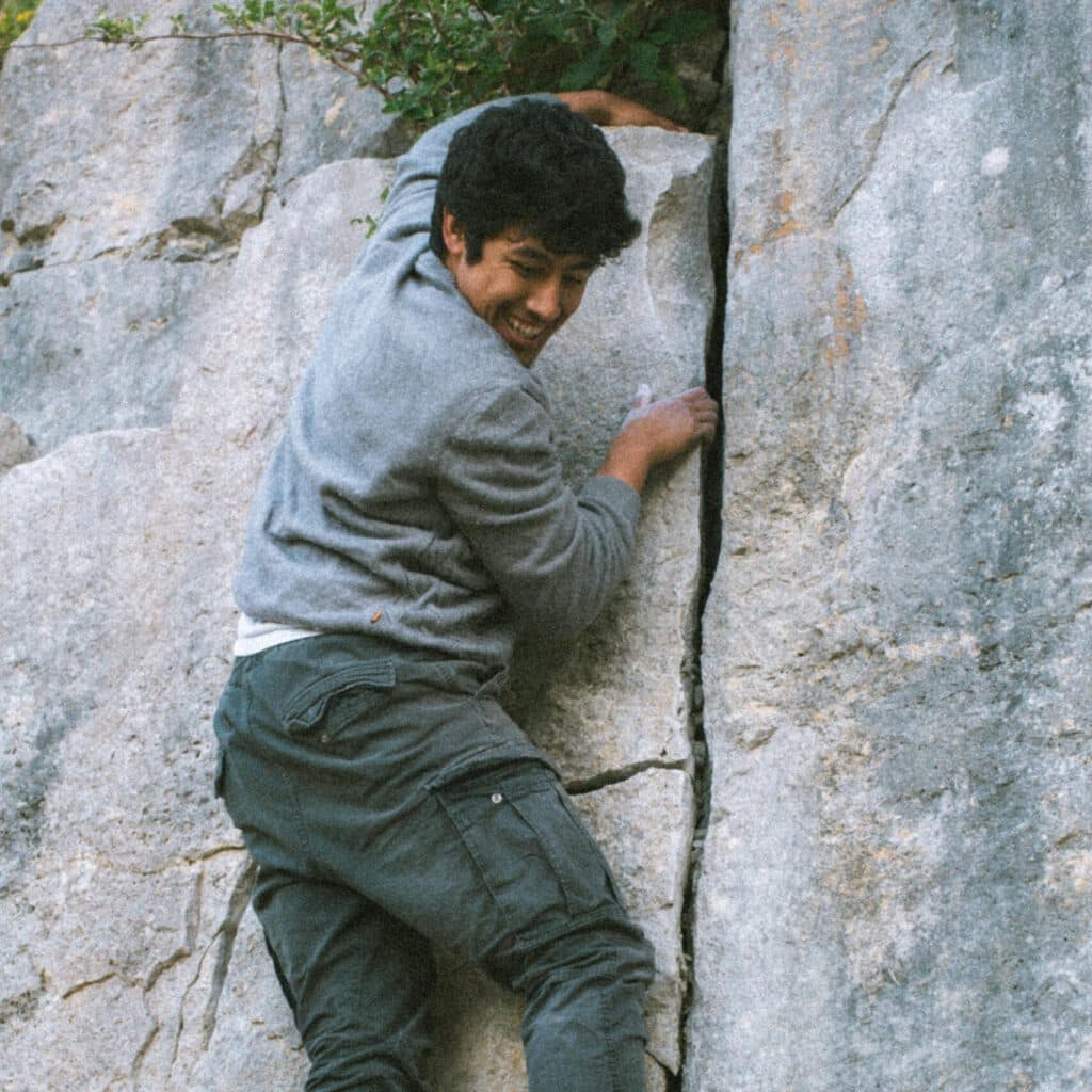 Sylvain Sourdat, part of the Boulder Shack team
