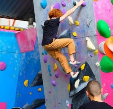 Freddie Hostettler, route setter at Boulder Shack